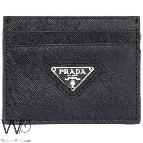 prada cardholder men's|Prada credit card holder wallet.